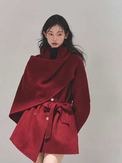 Multi Color Double-faced Wool Coat DIA0704