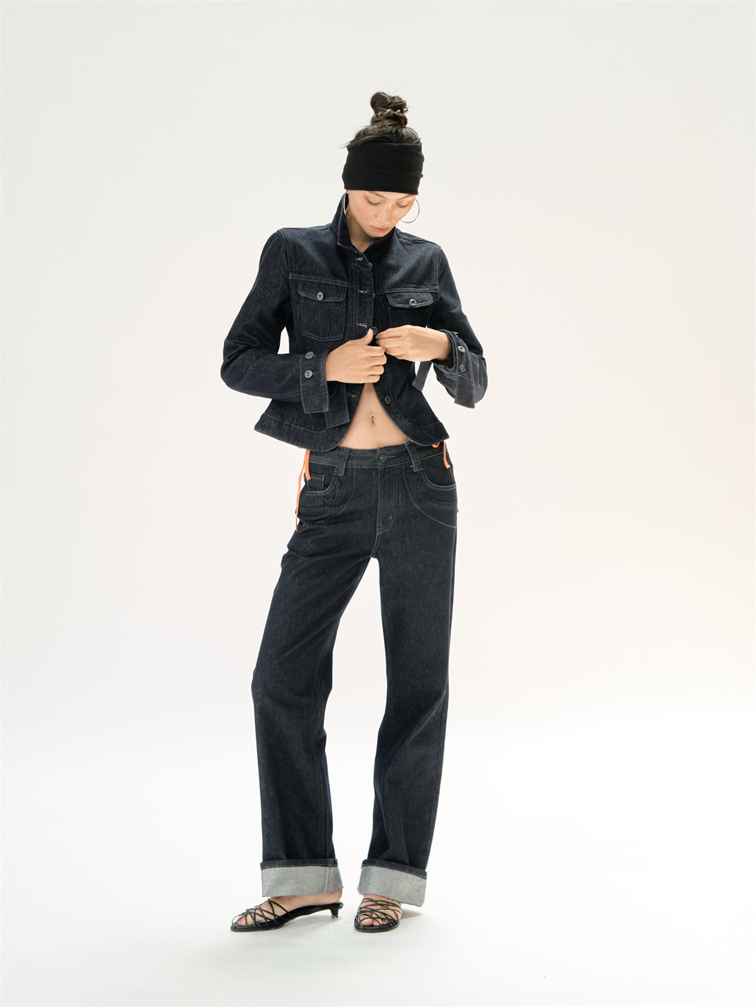 Basic Denim Short Jacket/Jeans CUR0241