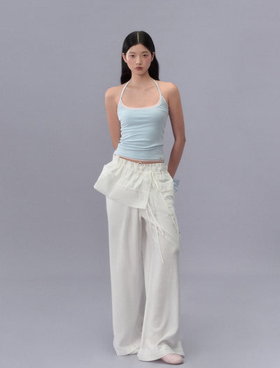 Lace Waistband Drape Pants LAL0212