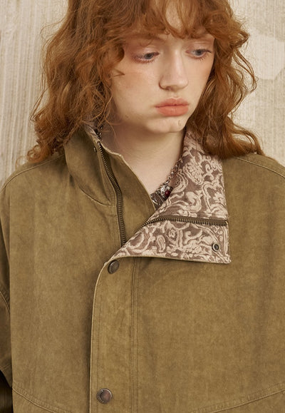 Paisley Stand-up Collar Jacket DID0230