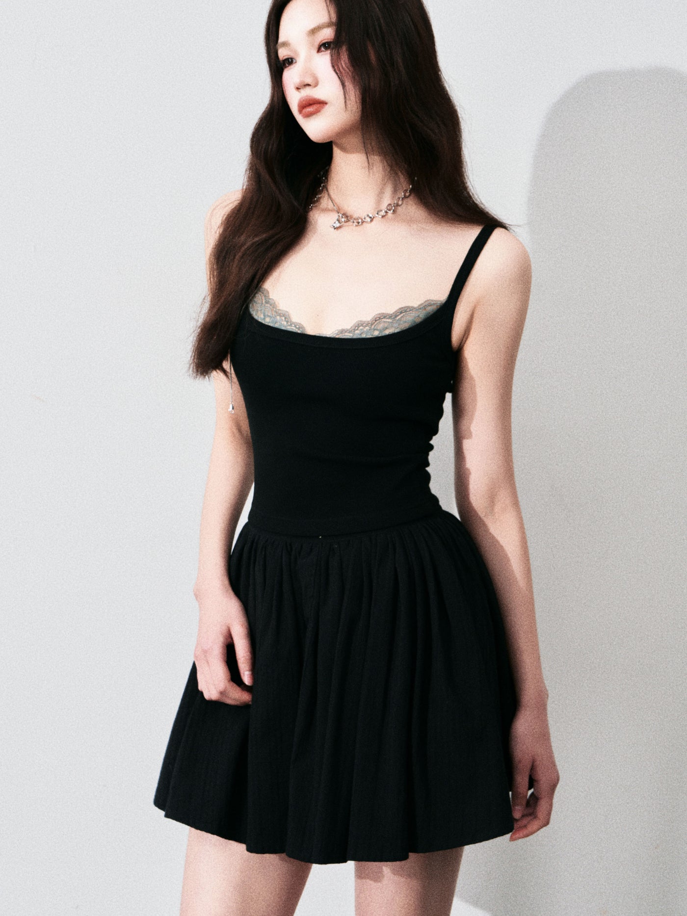 Lace Splicing Layered Camisole LUL0139