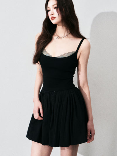 Lace Splicing Layered Camisole LUL0139
