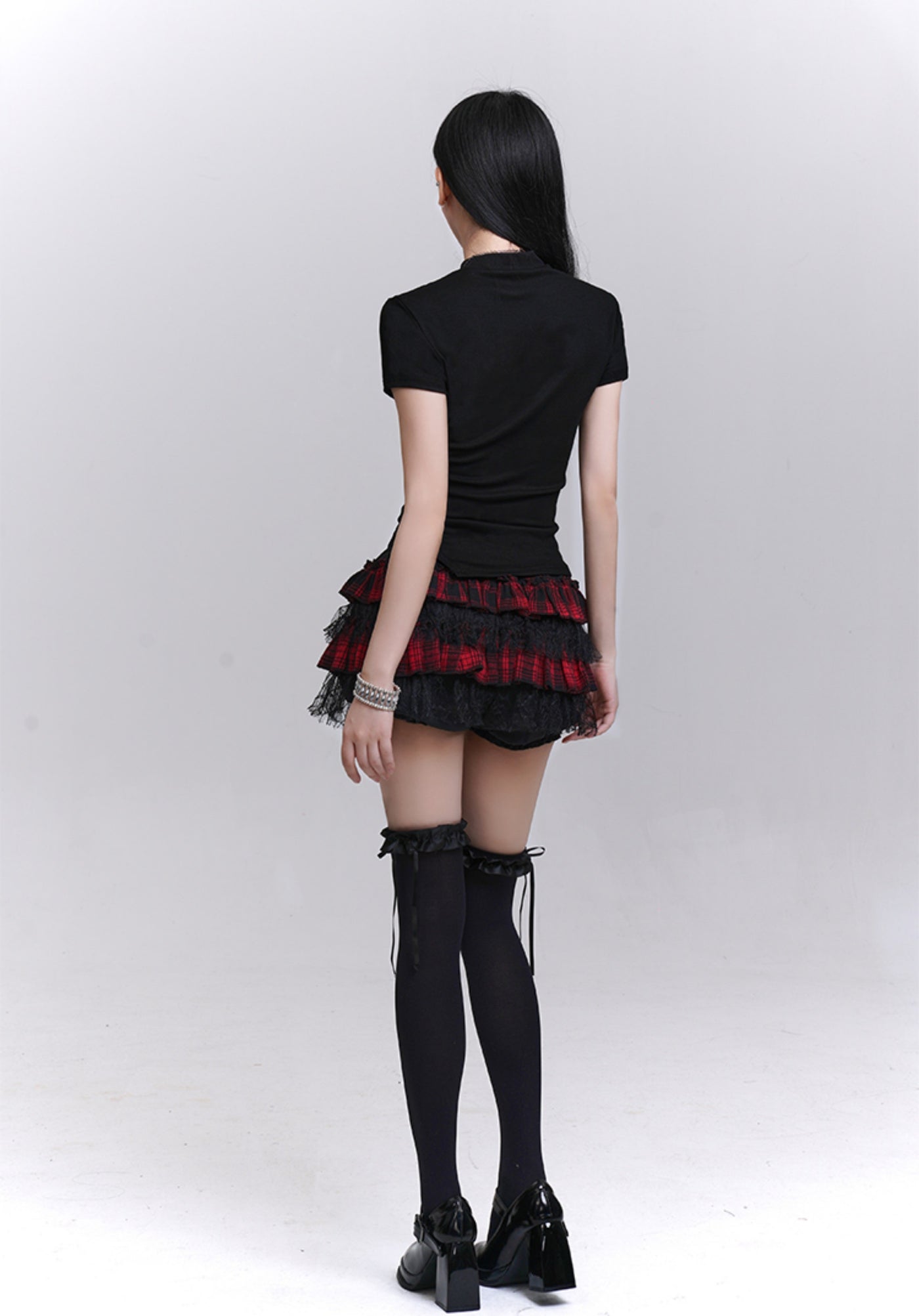 Black Heart Cross Short-sleeved T-shirt LAD0197