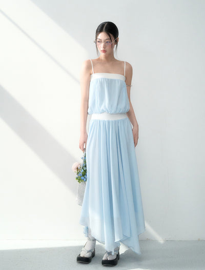 Pleated Camisole/Irregular Skirt LAL0182