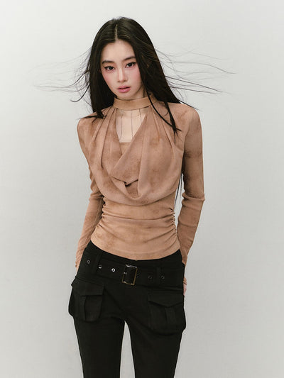 Chain Halter Choker Swing Collar Top VIA0333