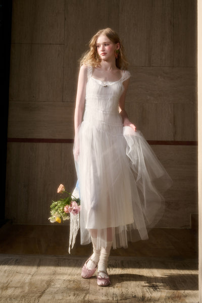 Puffy Tulle Mesh Suspender Dress GRO0130