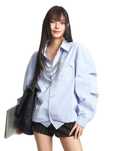 Loose Long Sleeve Lapel Shirt UNC0280