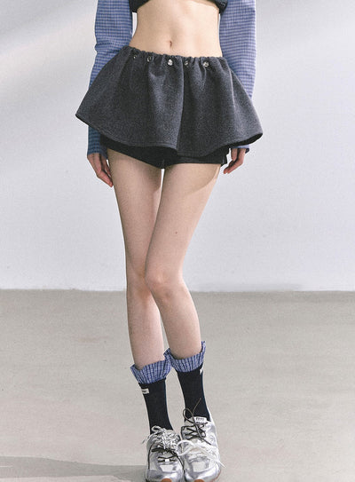 High Waist A- line Puffy Skirt DIA0562