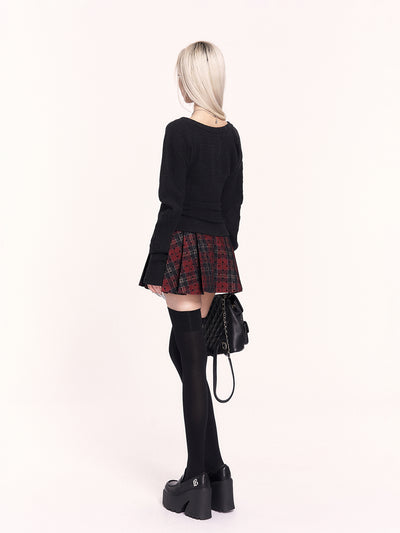 Slimming V-neck Cable Sweater VOC0475