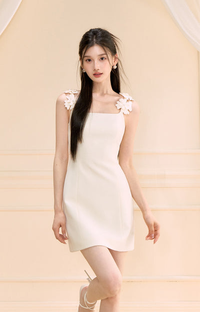 Flower Strap Suspender Dress OSH0177