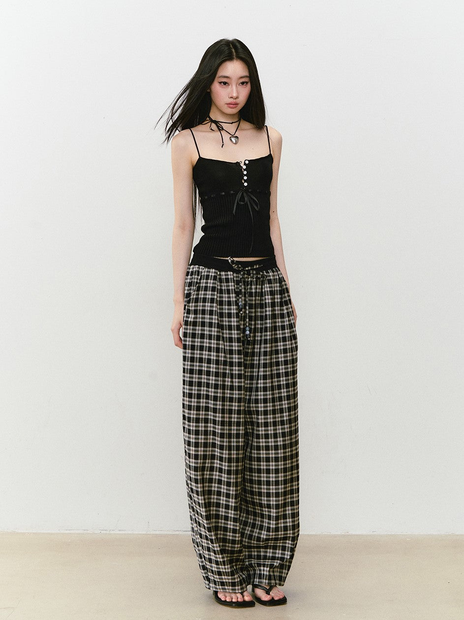 Beaded Drawstring Casual Pants VIA0327