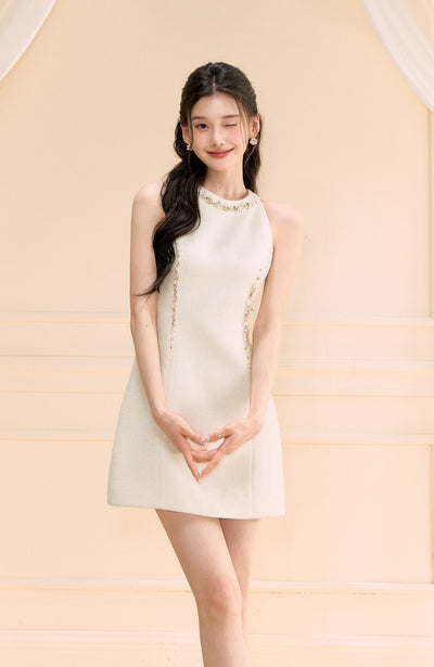White Small Fragrance Dress OSH0164
