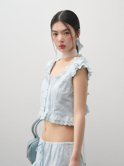 Flying Sleeves Top/Lace Cake Skirt LAL0171