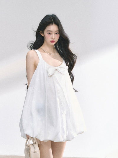 Babydoll Bow Short Dress DIA0464