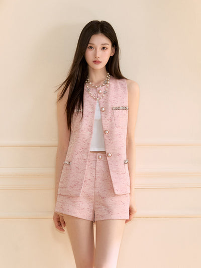 Pink Fragrance Style Vest/Shorts OSH0129