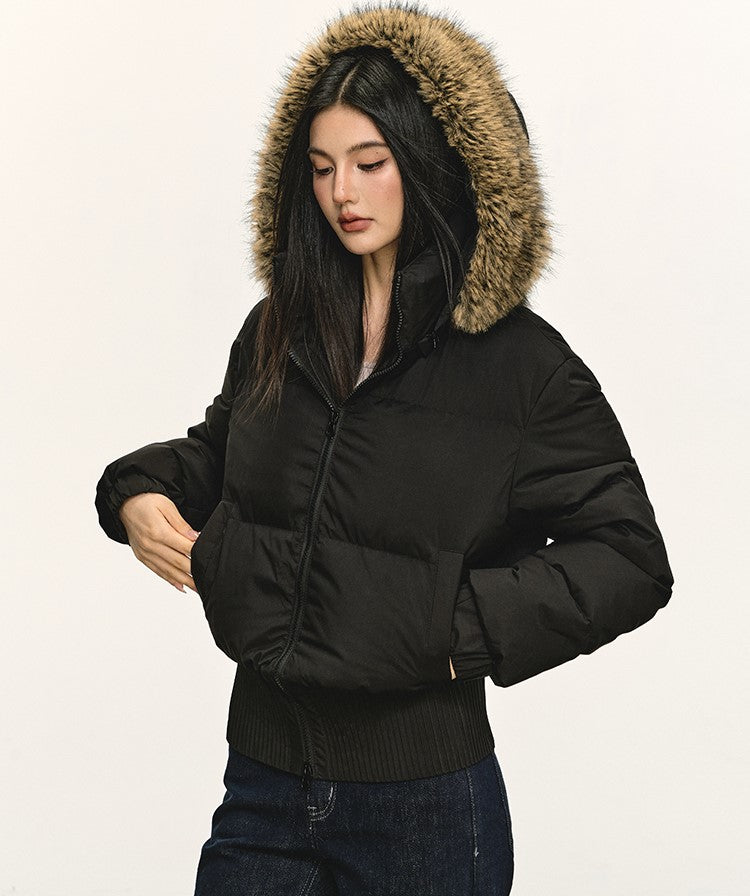 Fur Collar Hooded Bread Down Jacket ANA0082