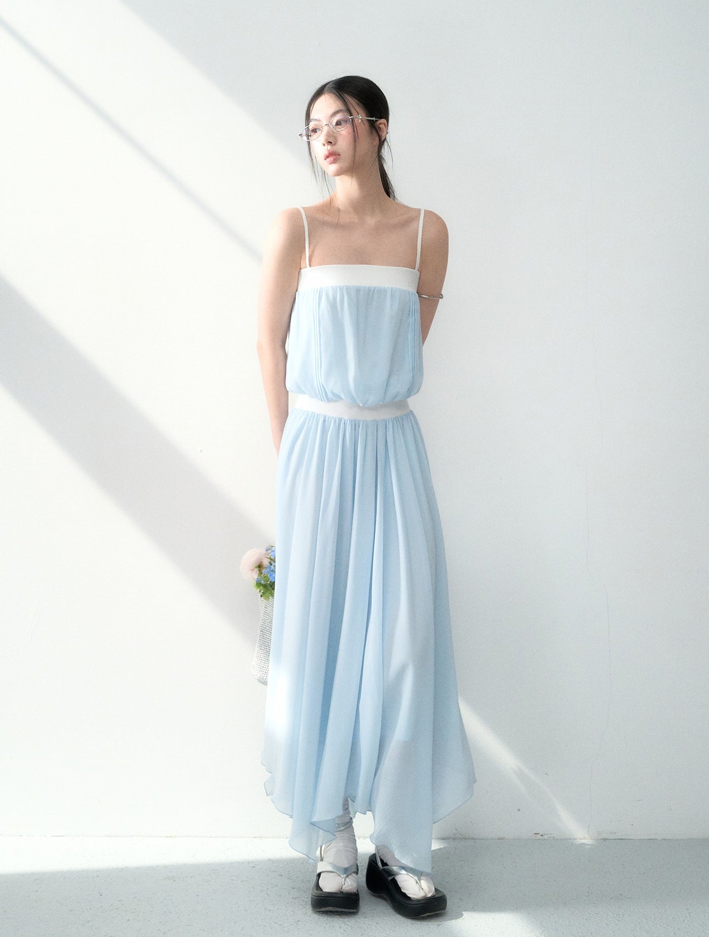 Pleated Camisole/Irregular Skirt LAL0182