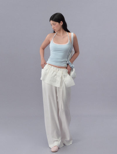 Lace Waistband Drape Pants LAL0212