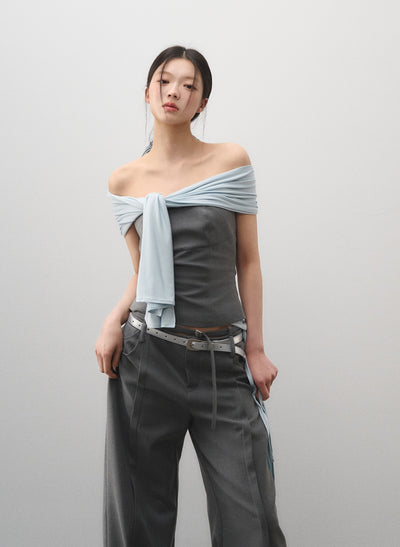 Tube Top/Casual Suit Pants LAL0165
