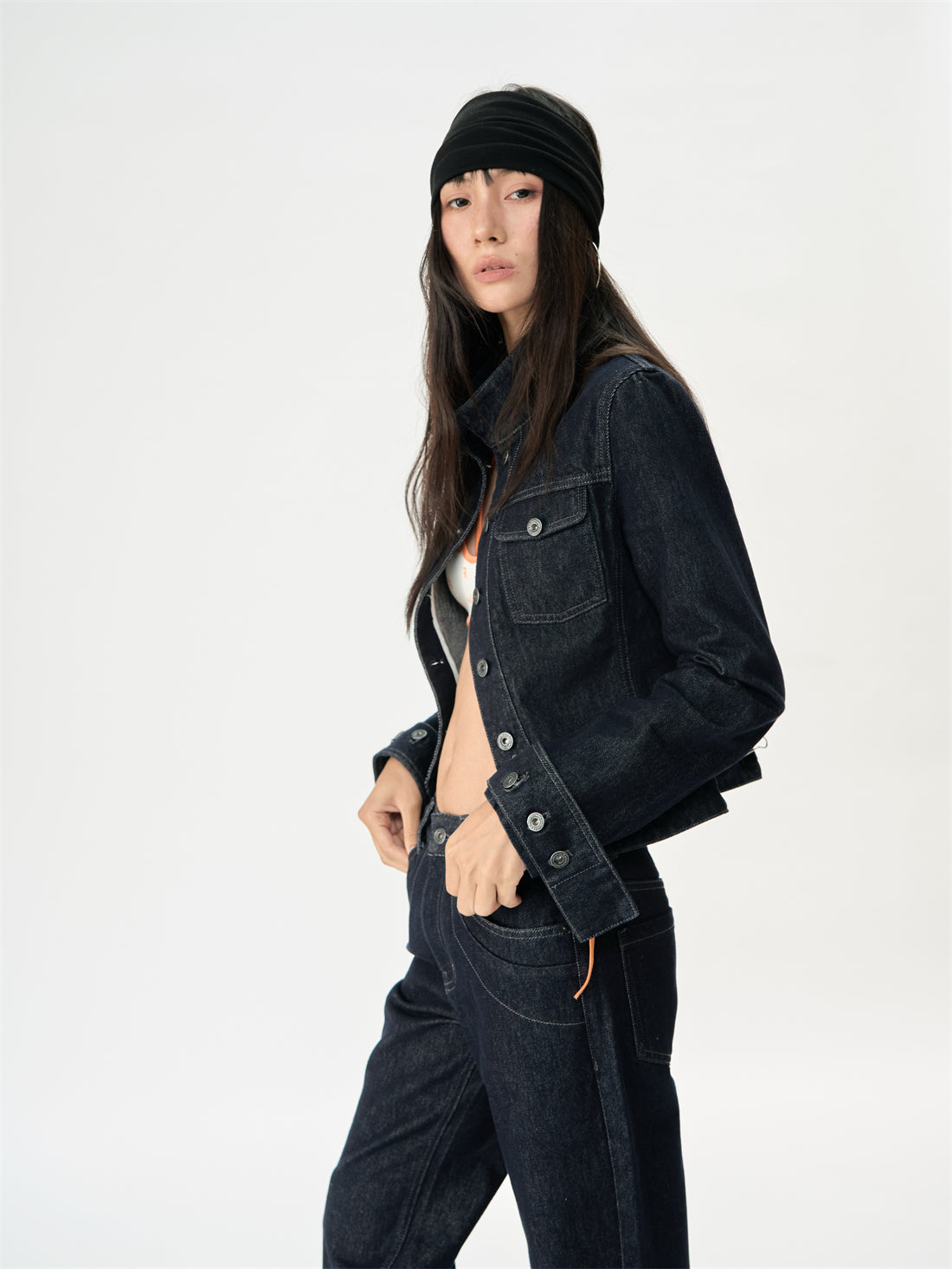 Basic Denim Short Jacket/Jeans CUR0241