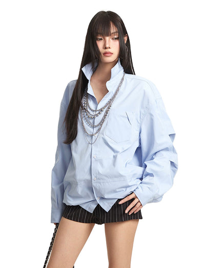 Loose Long Sleeve Lapel Shirt UNC0280