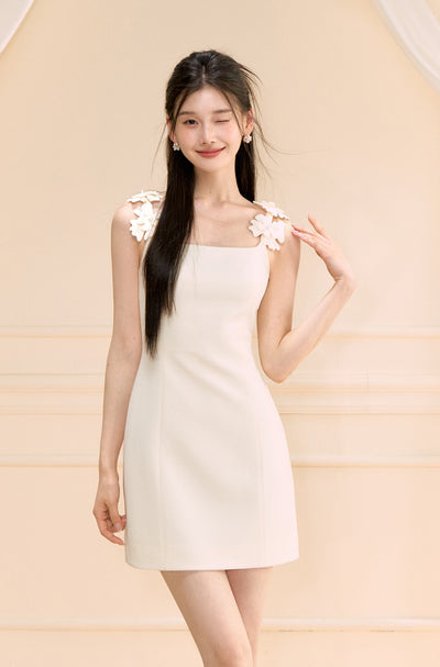 Flower Strap Suspender Dress OSH0177