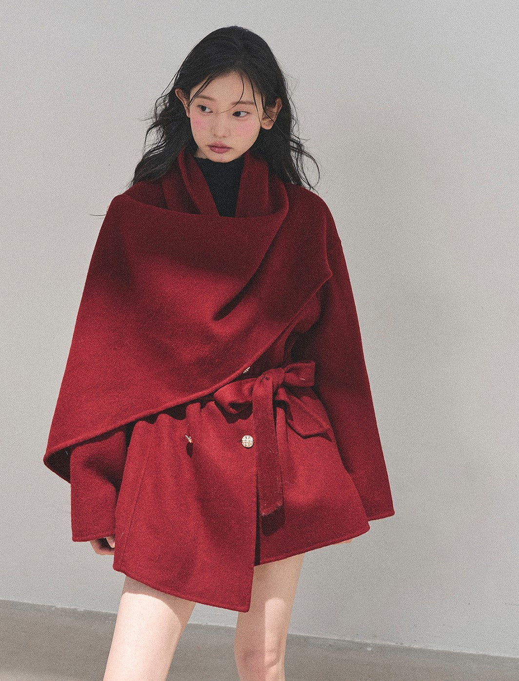 Multi Color Double-faced Wool Coat DIA0704