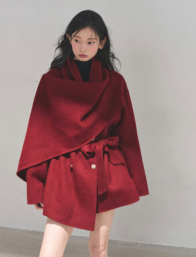 Multi Color Double-faced Wool Coat DIA0704