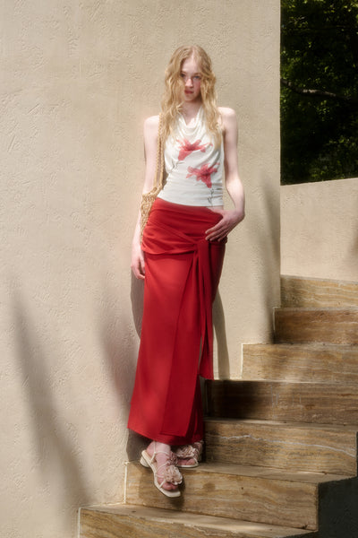 Lily Design Print Top/Slit Skirt GRO0139