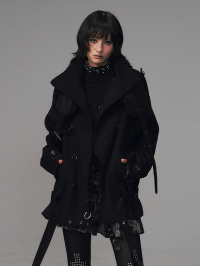 Oversized Collar Multi-Wear Jacket FRU0120