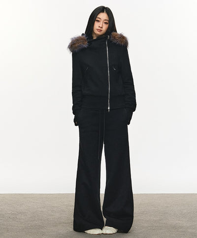 Fur Collar Sweatshirt Short Jacket/Pants ANA0116