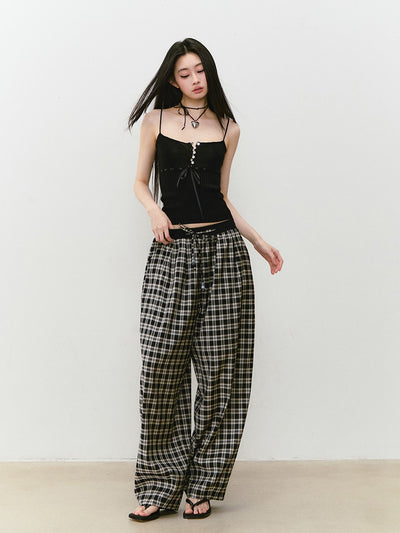 Beaded Drawstring Casual Pants VIA0327