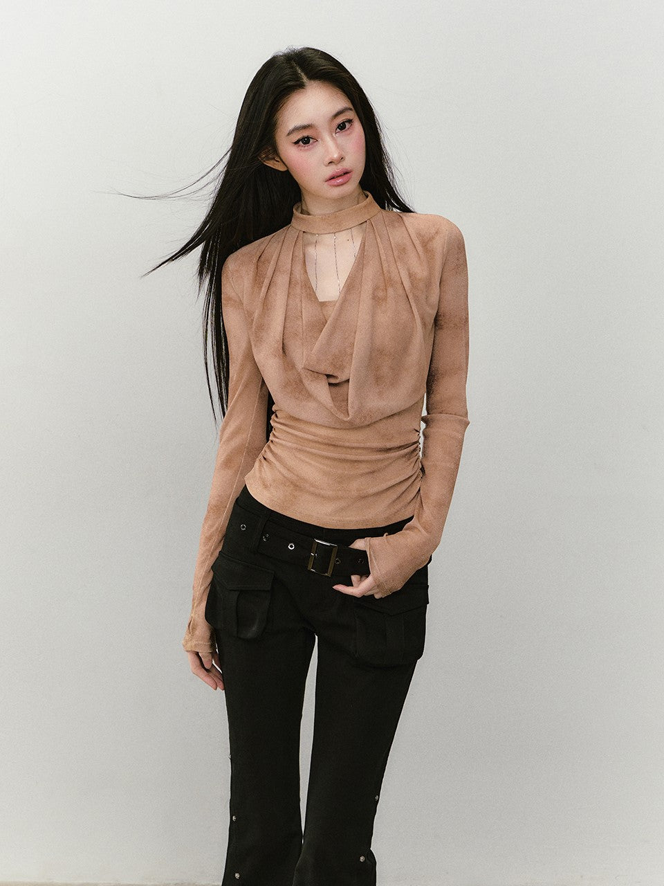 Chain Halter Choker Swing Collar Top VIA0333