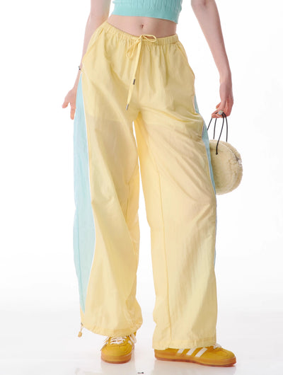 Contrast Color Wide Leg Quick-drying Sports Casual Pants ZIZ0103