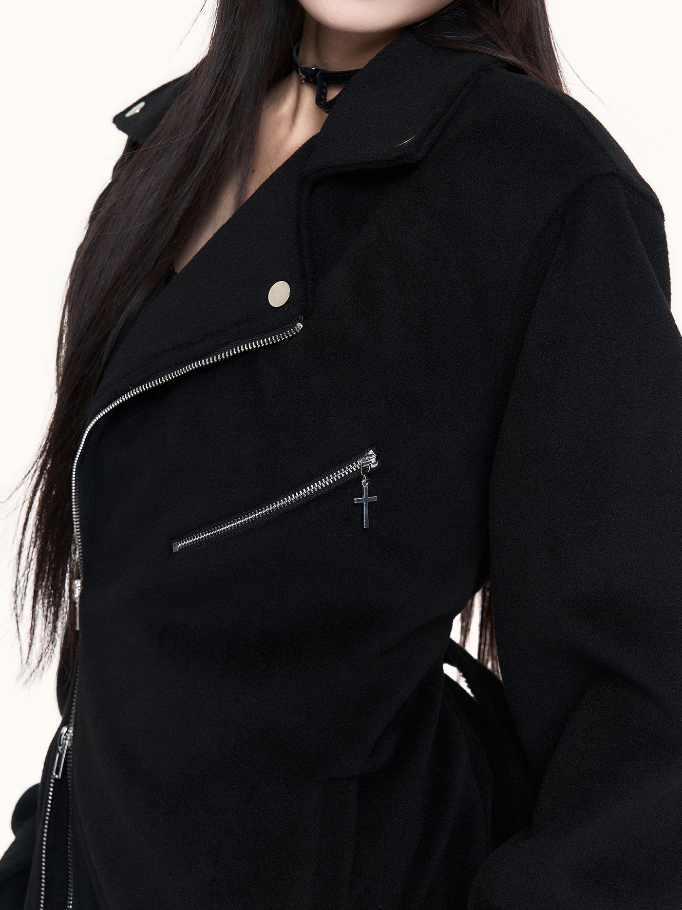 Black Street Style Oversized Jacket VOC0484