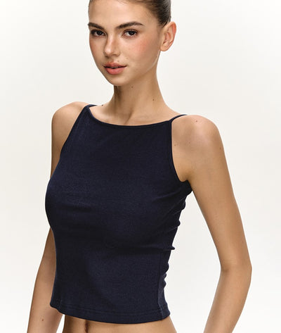 High-end Slim Sleeveless Short Top ANA0017