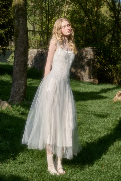 Puffy Tulle Mesh Suspender Dress GRO0130