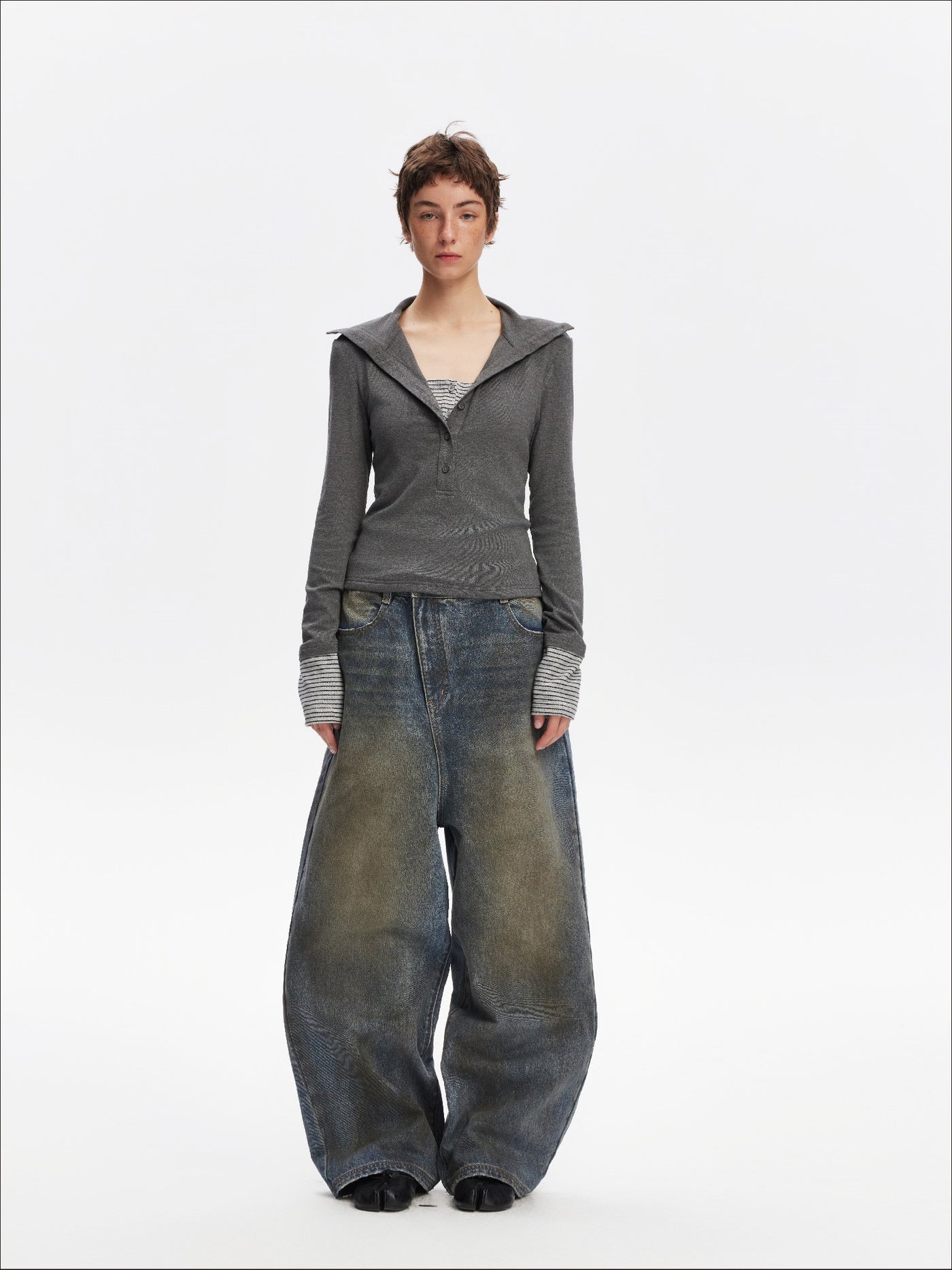 Washed Classic Loose Wide Leg Jeans SAL0206