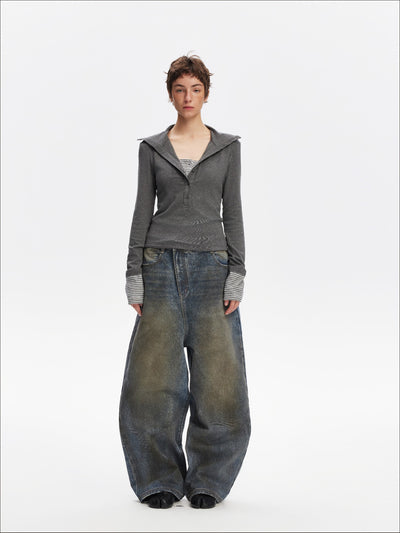 Washed Classic Loose Wide Leg Jeans SAL0206