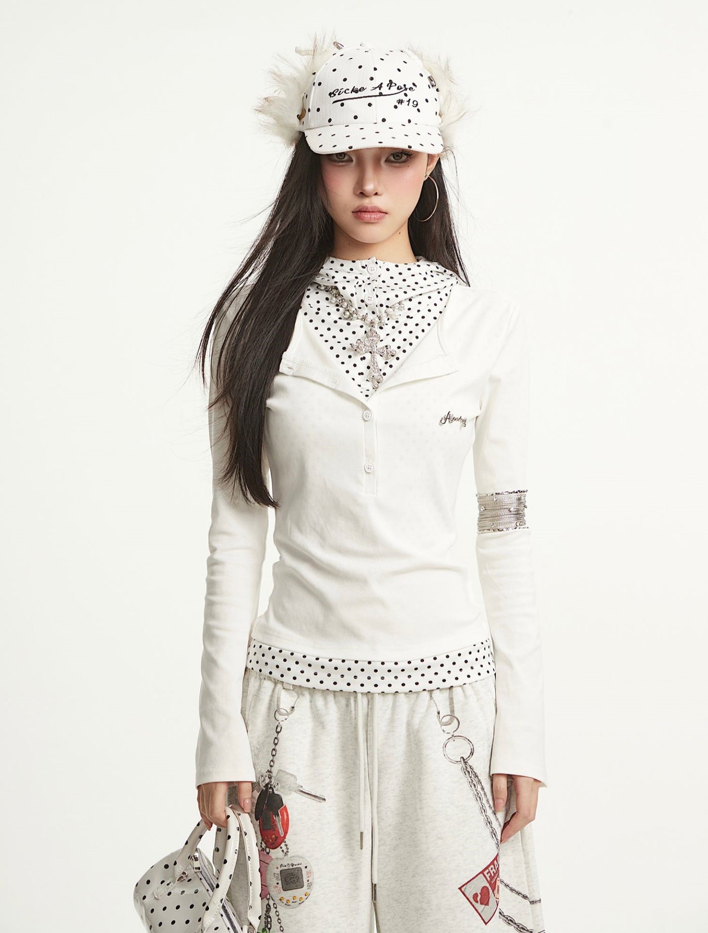 Fake Two-piece Hooded T-shirt UNC0284