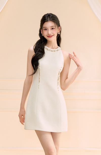 White Small Fragrance Dress OSH0164