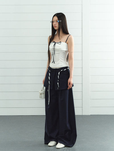 Wide-leg Fake two-piece Skirt Pants LAL0205