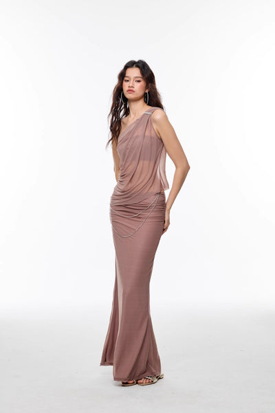 Off-shoulder Sleeveless Top/Skirt 4MU0133
