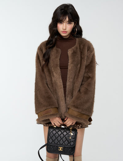 Multi-Way Style Vintage Fur Coat 4MU0173