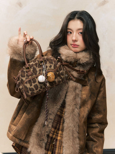 Hand-held Shoulder Crossbody Leopard Bag SHI0100