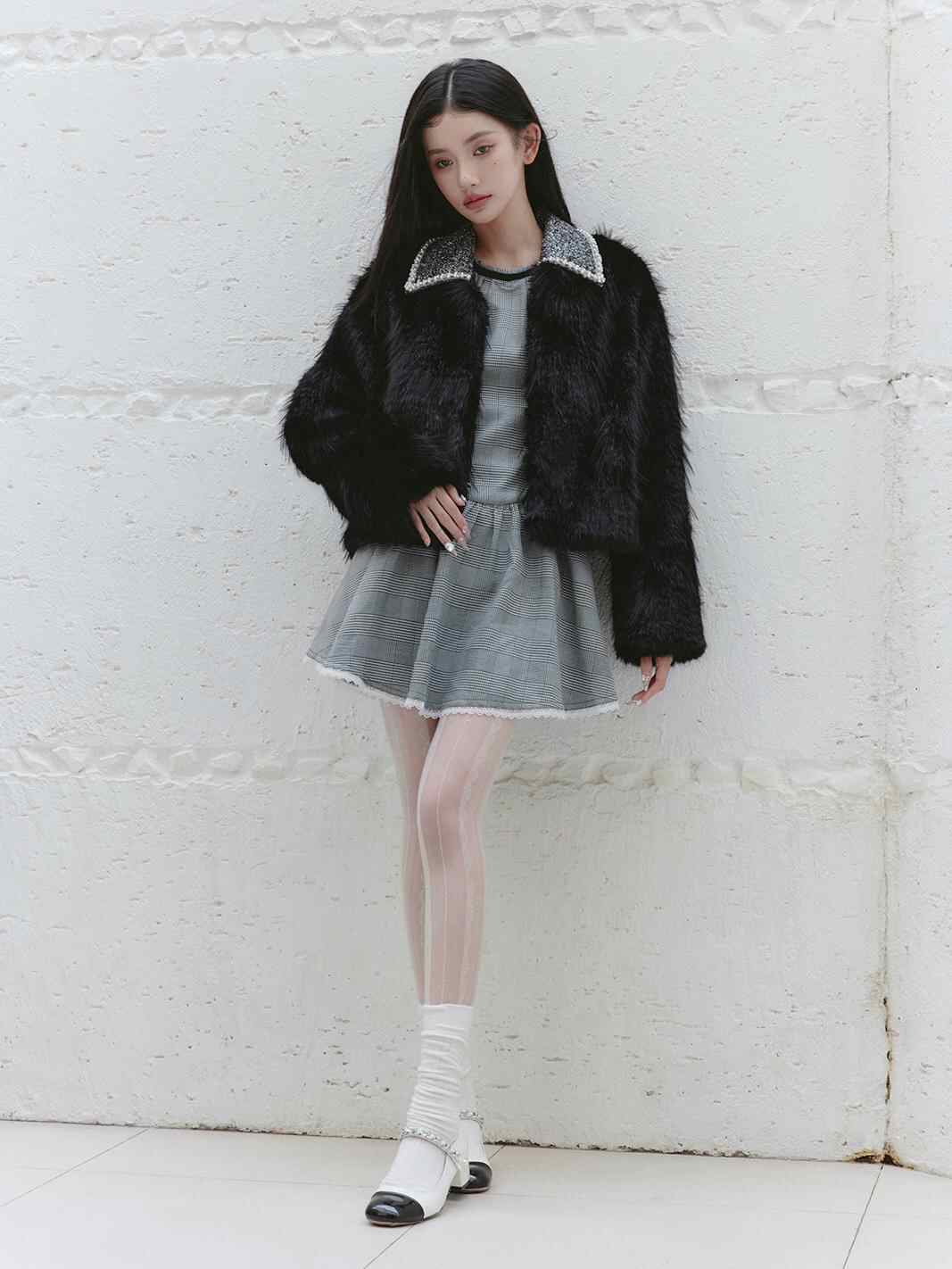 Rabbit Eco-friendly Fur Exquisite Plush Coat FRA0236