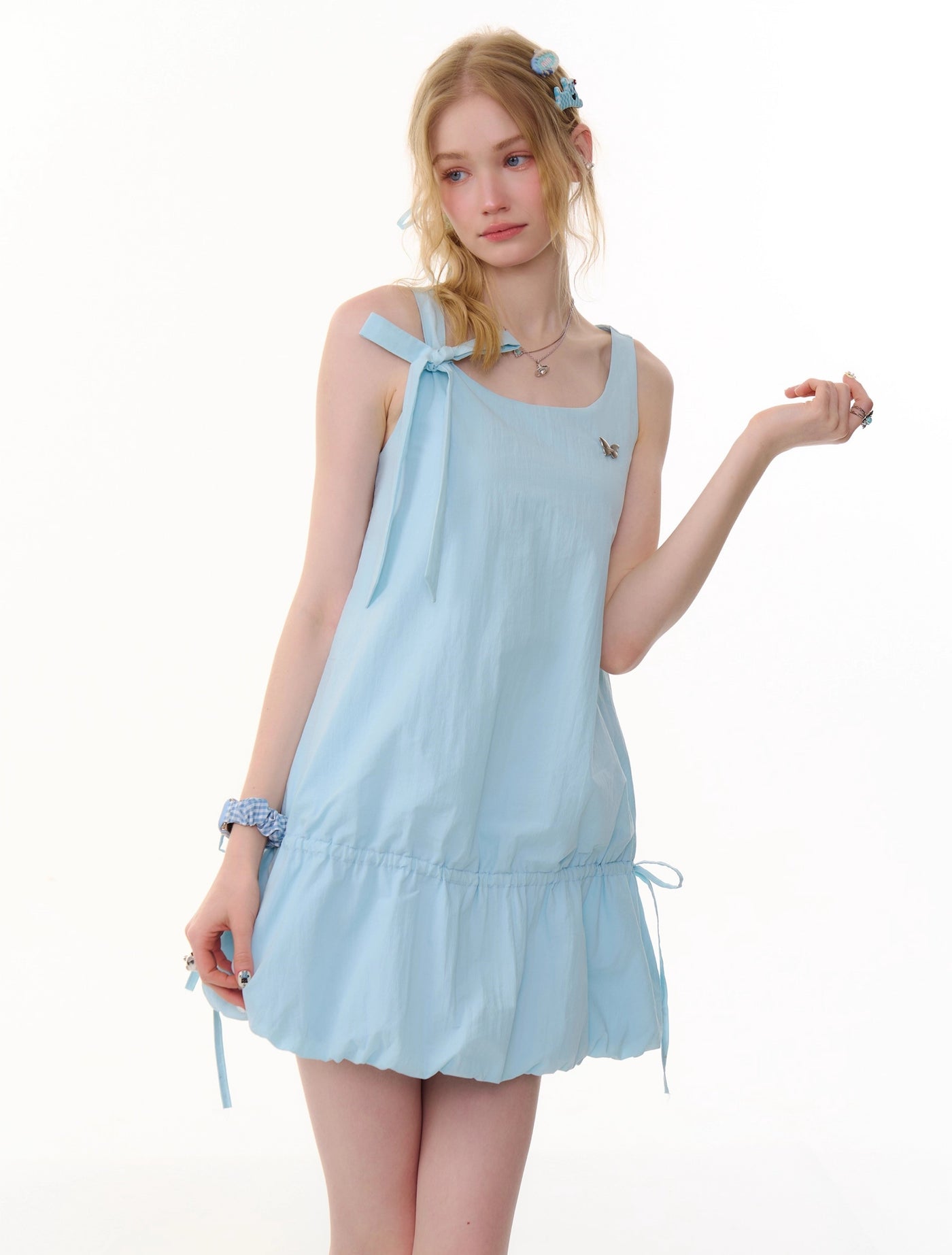 Retro Design Hem Waist Suspender Dress ZIZ0295