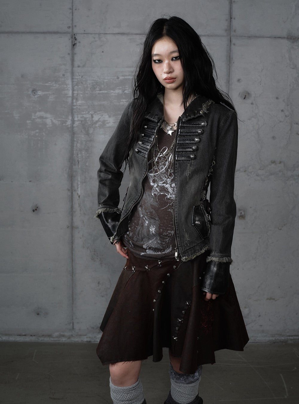 Denim Detachable Hooded Jacket NOR0202