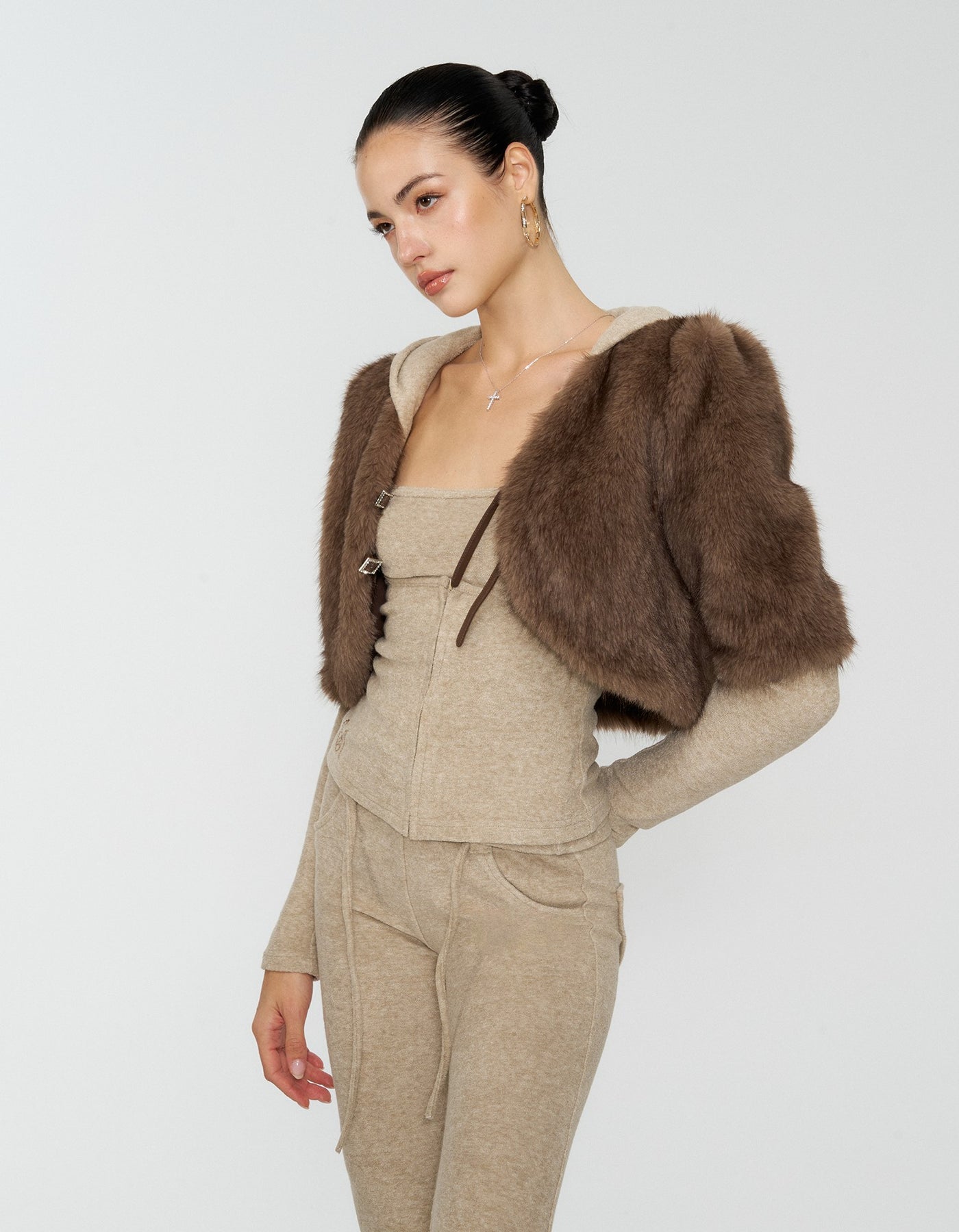 Eco-Friendly Fur Short Jacket 4MU0166