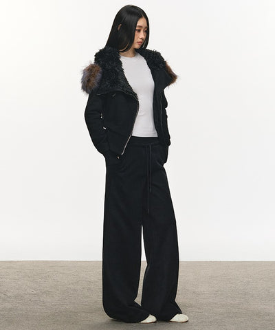 Fur Collar Sweatshirt Short Jacket/Pants ANA0116